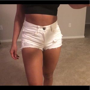 Express white shorts